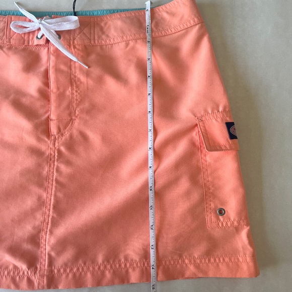 NWT Vineyard Vines Cargo Pocket Drawstring Boat Bright Orange Logo Casual Skirt - Picture 13 of 14